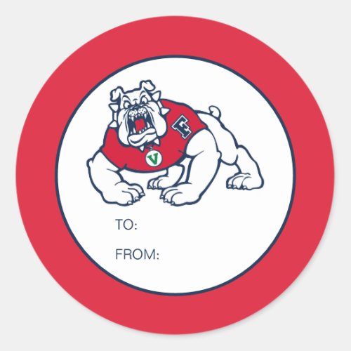 Fresno State Bulldog Graduation Classic Round Sticker
