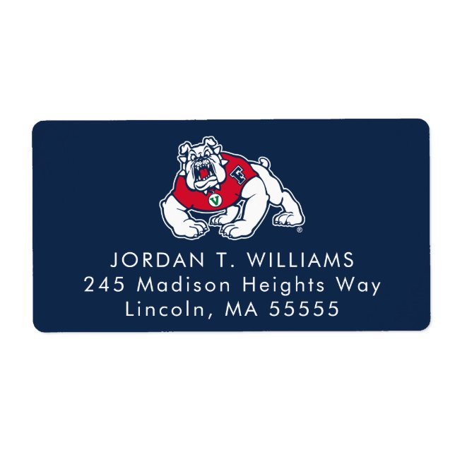 Fresno State Bulldog Graduation Label (Front)