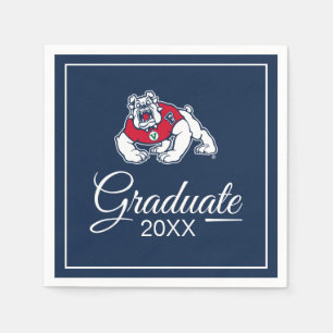 Fresno State Bulldog Graduation Napkins