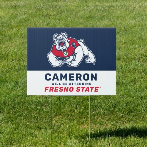 Fresno State Bulldog Graduation Sign