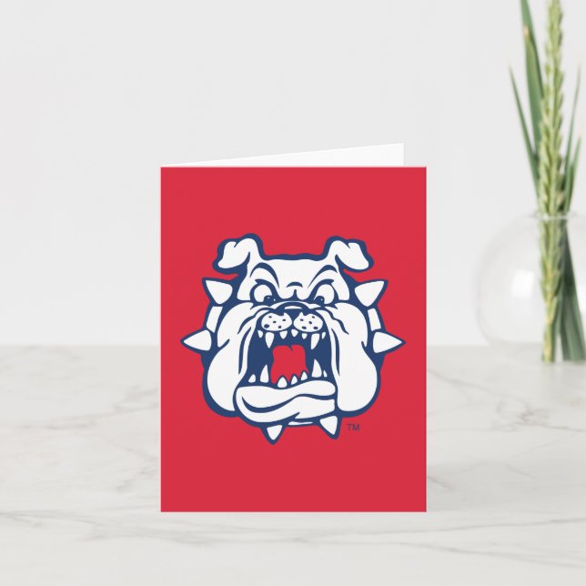Fresno State Bulldog Head Card (Front)