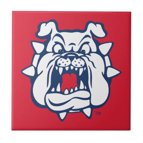 Fresno State Bulldog Head Ceramic Tile