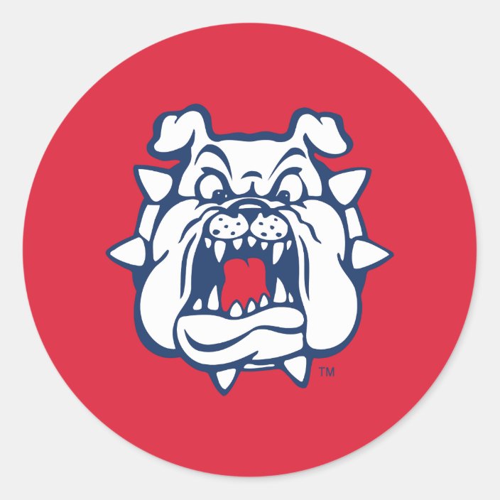 Fresno State Bulldog Head Classic Round Sticker | Zazzle.com