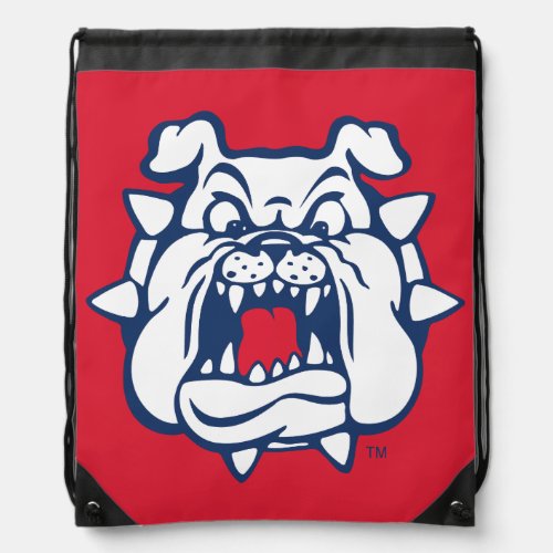 Fresno State Bulldog Head Drawstring Bag