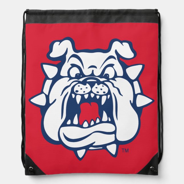 Fresno State Bulldog Head Drawstring Bag (Front)