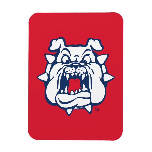 Fresno State Bulldog Head Magnet (Vertical)