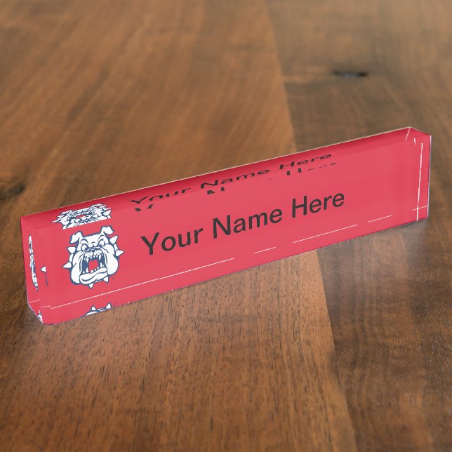 Fresno State Bulldog Head Name Plate (Side)