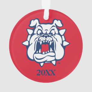 Fresno State Bulldog Head Ornament