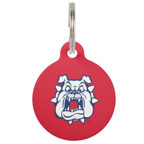 Fresno State Bulldog Head Pet Tag