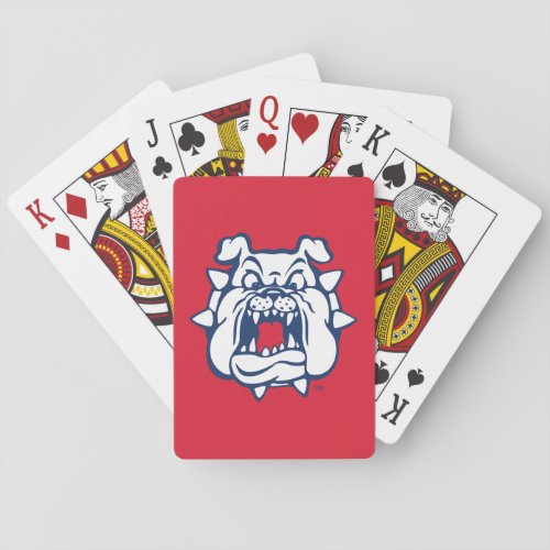 Fresno State Bulldog Head Poker Cards