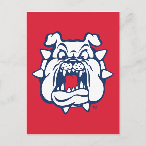 Fresno State Bulldog Head Postcard
