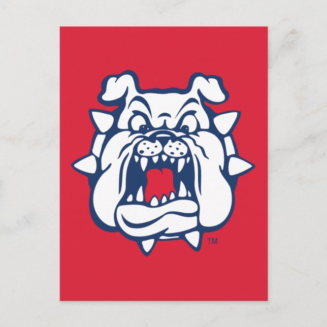 Fresno State Bulldog Head Postcard (Front)
