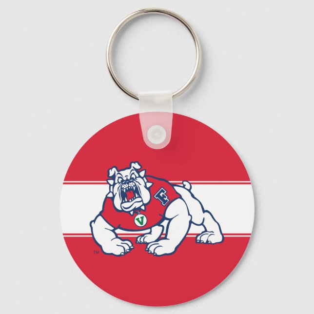 Fresno State Bulldog Keychain (Front)