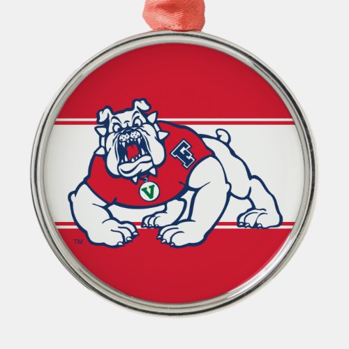 Fresno State Bulldog Metal Ornament