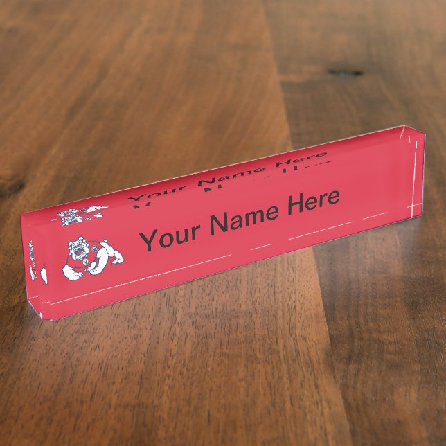 Fresno State Bulldog Nameplate (Side)
