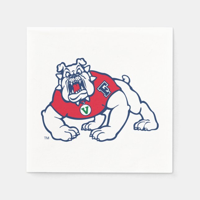Fresno State Bulldog Paper Napkins (Front)