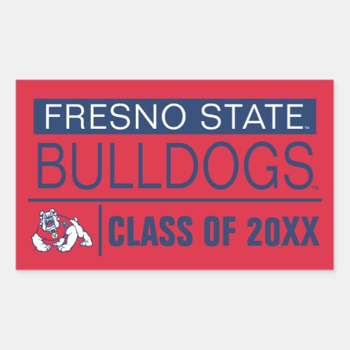 Fresno State Bulldogs Alumni Rectangular Sticker