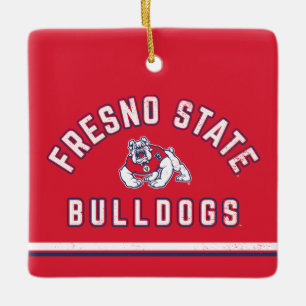 Fresno State Bulldogs - Retro Ceramic Ornament