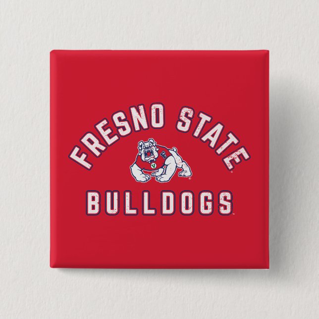 Fresno State Bulldogs - Retro Pinback Button (Front)