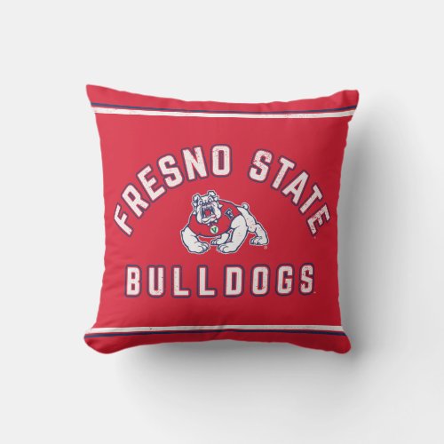 Fresno State Bulldogs _ Retro Throw Pillow