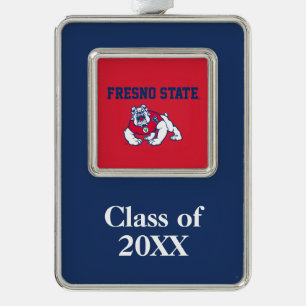 Fresno State Customize Your Sport Silver Plated Framed Ornament