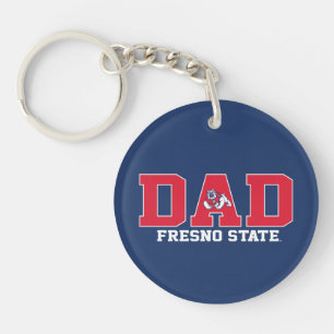 Fresno State Dad Keychain