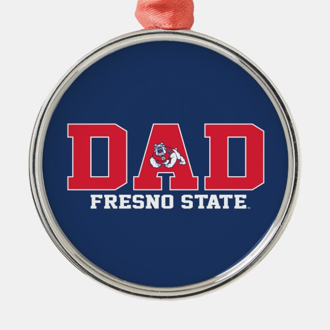 Fresno State Dad Metal Ornament (Front)