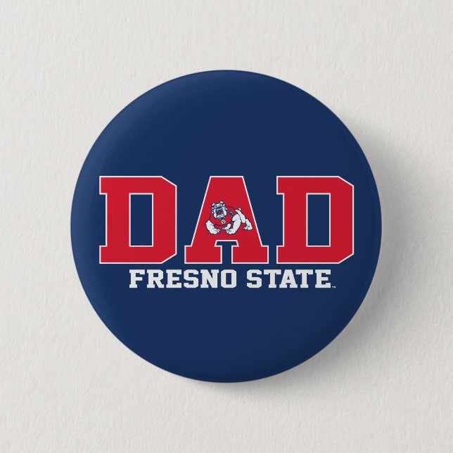 Fresno State Dad Pinback Button (Front)