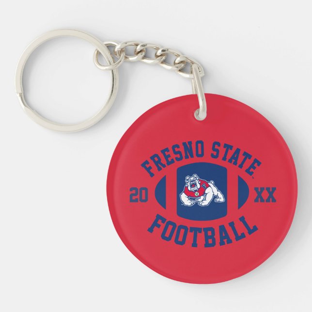 Fresno State Football Keychain (Front)