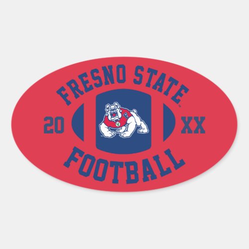 Fresno State Football Oval Sticker