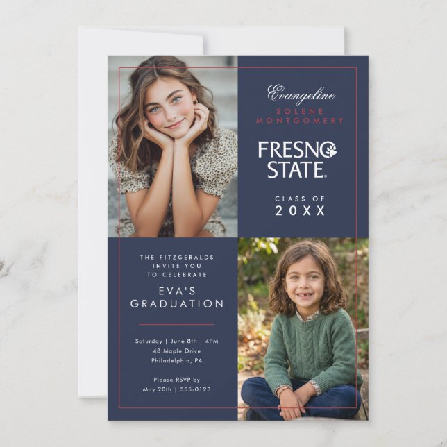 Fresno State Graduation Invitation (Front)