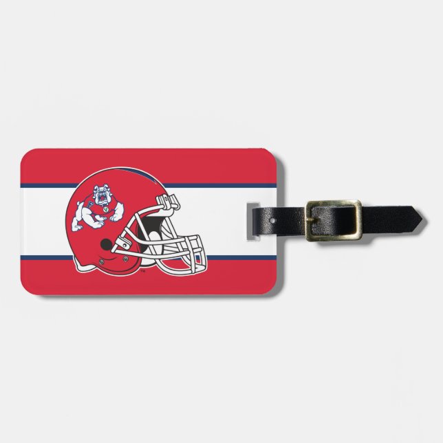 Fresno State Helmet Luggage Tag (Front Horizontal)