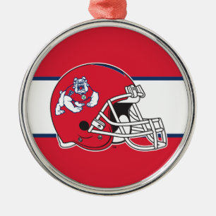 Fresno State Helmet Metal Ornament