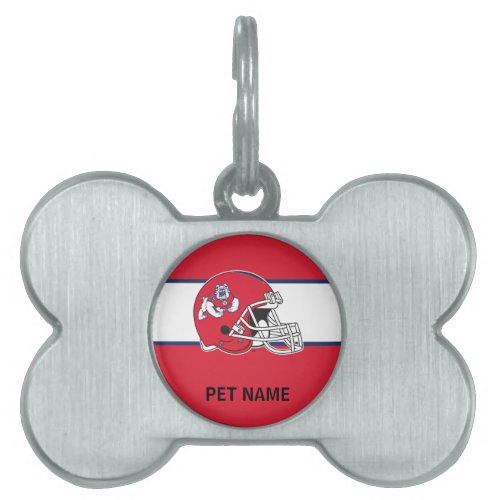 Fresno State Helmet Pet Name Tag