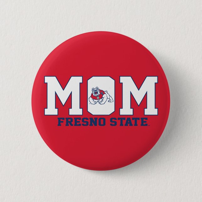 Fresno State Mom Pinback Button (Front)