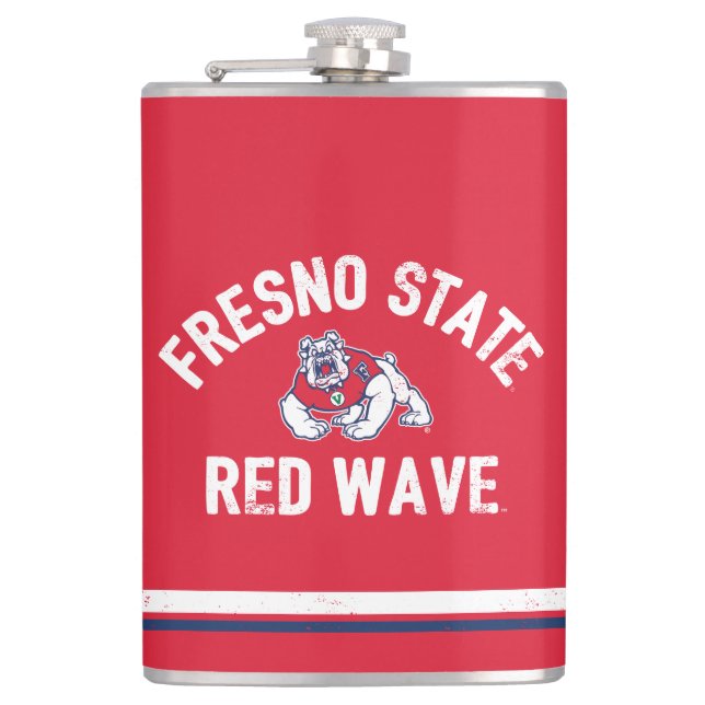 Fresno State | Red Wave - Classic Hip Flask (Front)