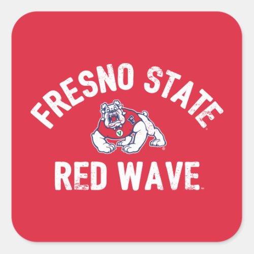 Fresno State  Red Wave _ Classic Square Sticker