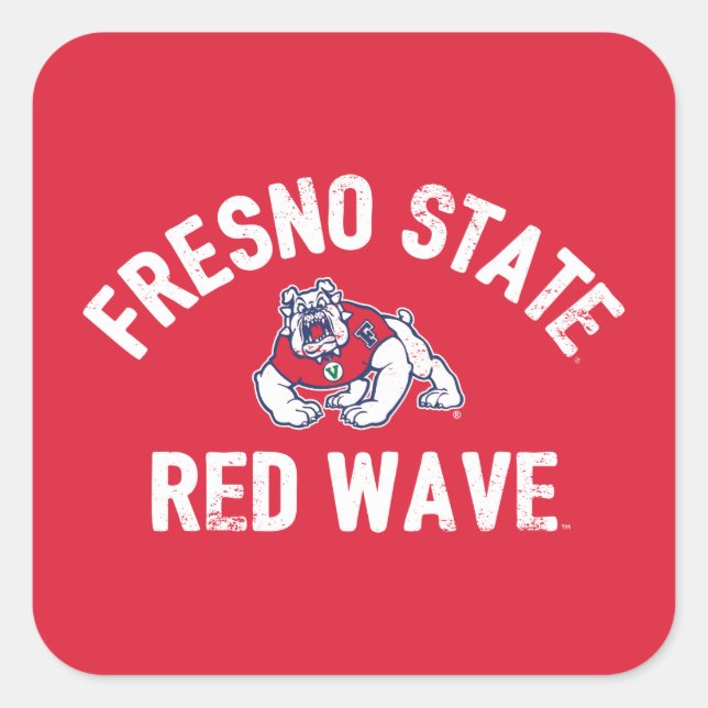 Fresno State | Red Wave - Classic Square Sticker (Front)