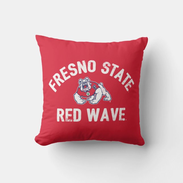 Fresno State | Red Wave - Classic Throw Pillow (Front)