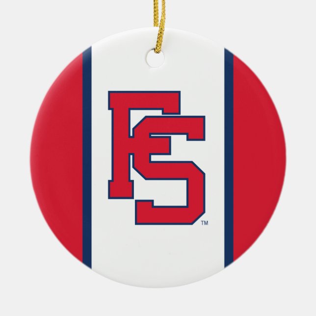 Fresno State Softball Ceramic Ornament (Front)