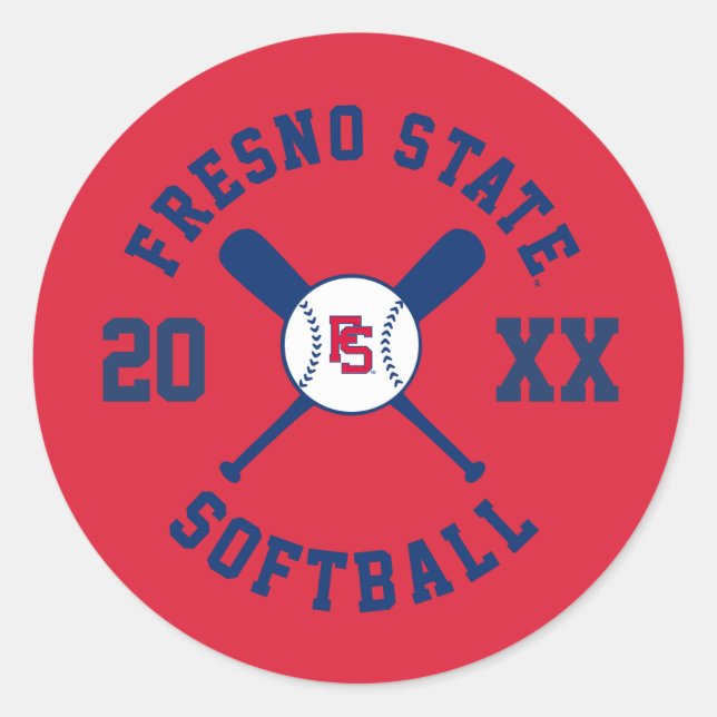 Fresno State Softball Classic Round Sticker (Front)