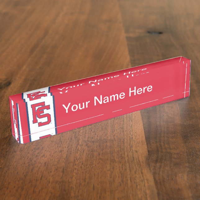 Fresno State Softball Desk Name Plate (Side)