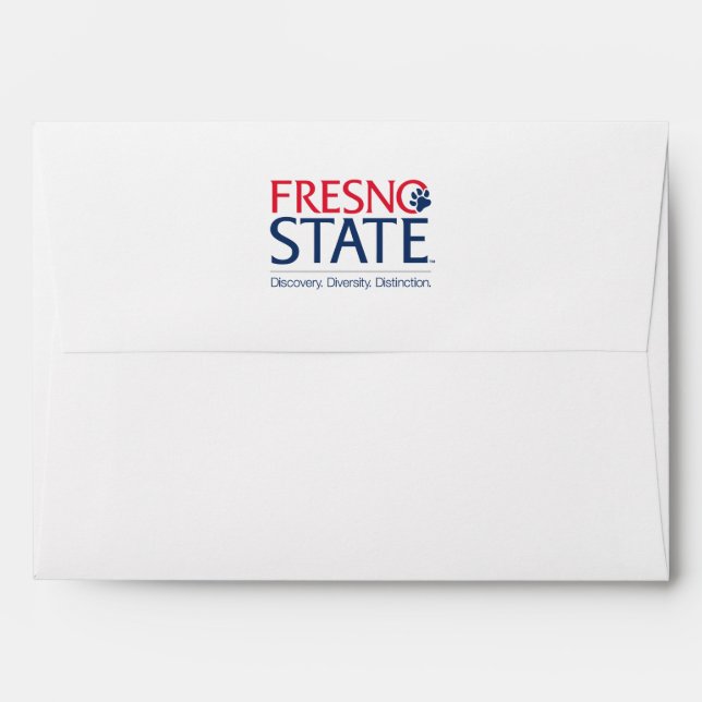 Fresno State University Slogan Envelope (Back (Top Flap))