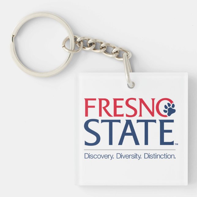 Fresno State University Slogan Keychain (Front)