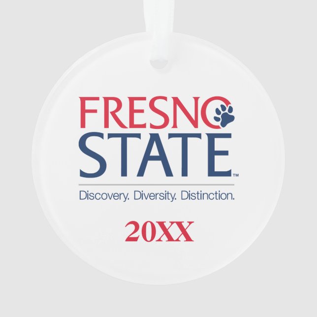 Fresno State University Slogan Ornament (Back)