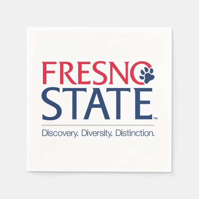 Fresno State University Slogan Paper Napkins (Front)