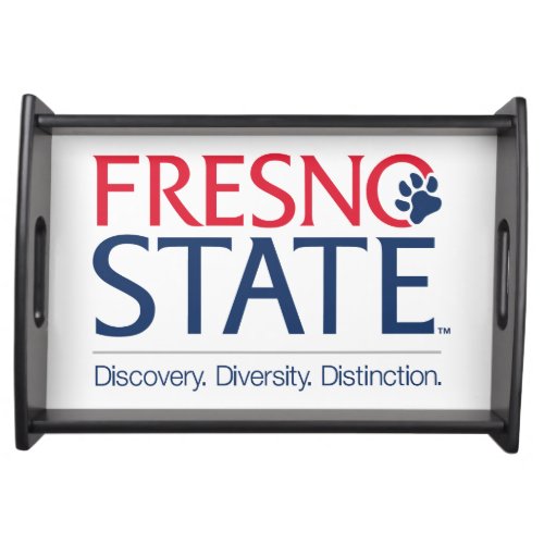 Fresno State University Slogan Serving Tray