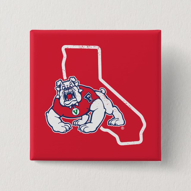 Fresno State | Vintage Bulldogs - California Button (Front)