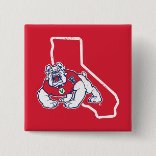 Fresno State Vintage Bulldogs - California Button