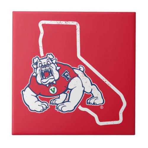 Fresno State  Vintage Bulldogs _ California Ceramic Tile